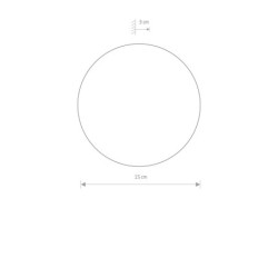 Sieninis šviestuvas RING LED S LED 7W 3000K IP20 Aukso