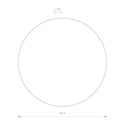 Sieninis šviestuvas RING LED L LED 13W 3000K IP20 Juoda