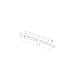 Magnetinis bėginis šviestuvas LVM FOCUS LED 9W 3000K IP20 Juoda