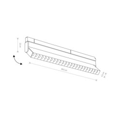 Šviestuvas magnetinei sistemai LVM FOCUS OUT LED LED 15W 3000K IP20 Juoda