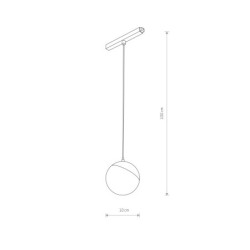 Bėginis šviestuvas LVM LID LED LED 8W 3000K IP20 Juoda