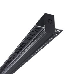 Užglaistomas magnetinės sistemos bėgelis LVM RECESSED 2M Juoda