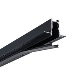 Užglaistomas magnetinės sistemos bėgelis LVM RECESSED 2M Juoda