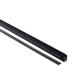 Užglaistomas magnetinės sistemos bėgelis LVM RECESSED 2M Juoda