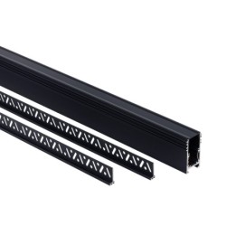 Užglaistomas magnetinės sistemos bėgelis LVM RECESSED 2M Juoda