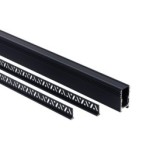 Užglaistomas magnetinės sistemos bėgelis LVM RECESSED 2M Juoda
