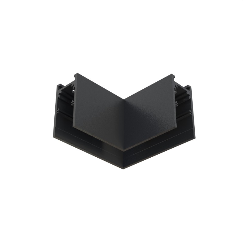 Magnetinio bėgelio kampinė jungtis LVM HORIZONTAL CORNER Juoda