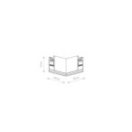 Magnetinio bėgelio kampinė jungtis LVM HORIZONTAL CORNER Juoda
