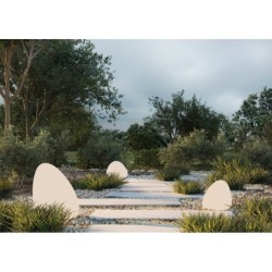 Dekoratyvinis lauko šviestuvas STONE S 1xE27 IP44 Balta