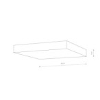 Plafonas LID SQUARE LED LED 50W 3000K IP20 Balta