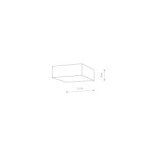 Plafonas LID SQUARE LED 15W 3000K IP20 Juoda