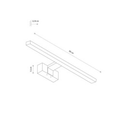 Sieninis šviestuvas CEZANNE LED L LED 15W 4000K IP44 Juoda