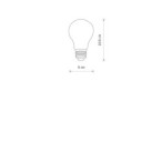 Lemputė BULB VINTAGE LED E27 LED 6W 2200K IP20 Skaidri gintarinė