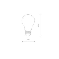 LED Lemputė A60 E27 10W 3000K IP20 Skaidri gintarinė