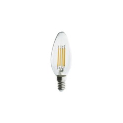 Lemputė BULB LED E14, C35 LED 6W 3000K IP20 Gintarinė skaidri