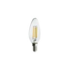 Lemputė BULB LED E14, C35 LED 6W 3000K IP20 Gintarinė skaidri