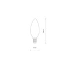 Lemputė BULB LED E14, C35 LED 6W 3000K IP20 Gintarinė skaidri