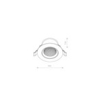 Įleidžiamas lubinis šviestuvas EGINA LED 5W 3000K IP20 Juoda