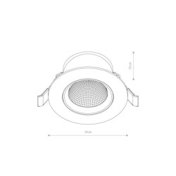 Įleidžiamas lubinis šviestuvas EGINA LED 15W 4000K IP20 Balta
