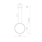 Pakabinamas šviestuvas CIRCOLO LED S LED 18W 3000K IP20 Juoda