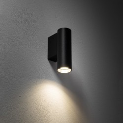 Sieninis šviestuvas FOURTY WALL S 1xGU10 IP20 Juoda