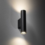 Sieninis šviestuvas FOURTY WALL M 2xGU10 IP20 Juoda