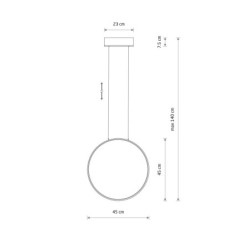 Pakabinamas šviestuvas CIRCOLO LED S LED 18W 4000K IP20 Juoda