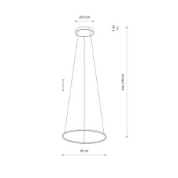 Pakabinamas šviestuvas CIRCOLO LED S LED 18W 4000K IP20 Juoda