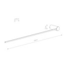 Sieninis šviestuvas ARM LED L LED 14W 4000K IP20 Juoda