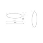 Sieninis šviestuvas CIRCOLO LED S LED 18W 3000K IP20 Juoda