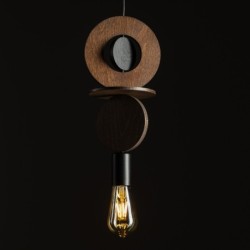 Pakabinamas šviestuvas DROPS WOOD C 1xE27 IP20 Tamsaus medžio
