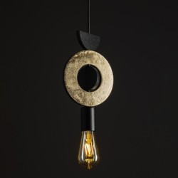 Pakabinamas šviestuvas DROPS WOOD F 1xE27 IP20 Aukso