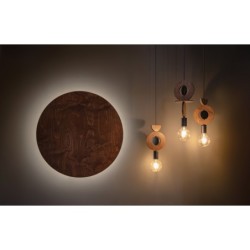 Sieninis šviestuvas RING TIMBER LED XXL LED 22W 3000K IP20 Tamsaus medžio