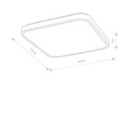 Plafonas AGNES SQUARE LED PRO LED 32W 3000K IP44 Juoda