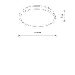 Plafonas AGNES ROUND LED 22W 4000K IP44 Juoda