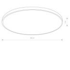 Plafonas AGNES ROUND LED PRO LED 64W 4000K IP44 Juoda
