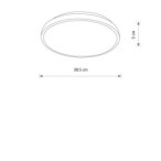 Plafonas AGNES ROUND LED PRO LED 22W 3000K IP44 Balta