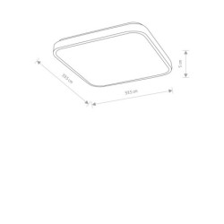 Plafonas AGNES SQUARE LED PRO LED 16W 4000K IP44 Balta