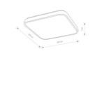 Plafonas AGNES SQUARE LED PRO LED 16W 4000K IP44 Balta