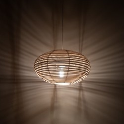 Pakabinamas šviestuvas RATTAN S 1xE27 IP20 Natūrali mediena