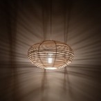 Pakabinamas šviestuvas RATTAN S 1xE27 IP20 Natūrali mediena