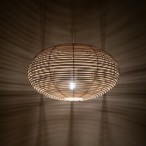 Pakabinamas šviestuvas RATTAN M 1xE27 IP20 Natūrali mediena