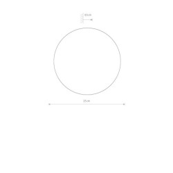 Sieninis šviestuvas RING TIMBER LED S LED 7W 3000K IP20 Tamsus medis