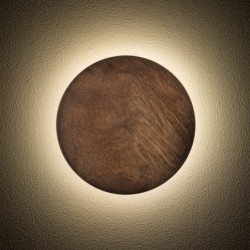 Sieninis šviestuvas RING TIMBER LED M LED 10W 3000K IP20 Tamsaus medžio