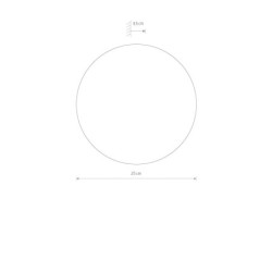 Sieninis šviestuvas RING TIMBER LED M LED 10W 3000K IP20 Tamsaus medžio