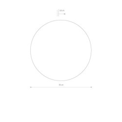 Sieninis šviestuvas RING TIMBER LED 13W 3000K IP20 Tamsaus medžio