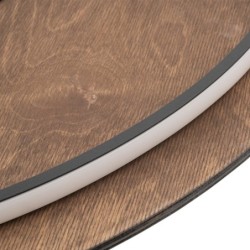 Sieninis šviestuvas RING TIMBER LED XL LED 16W 3000K IP20 Tamsi mediena