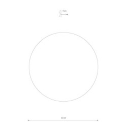 Sieninis šviestuvas RING TIMBER LED XL LED 16W 3000K IP20 Tamsi mediena