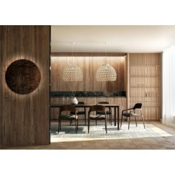 Sieninis šviestuvas RING TIMBER LED XL LED 16W 3000K IP20 Tamsi mediena