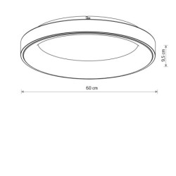 Plafonas NIKKI ROUND LED 60W 3000K IP20 Balta